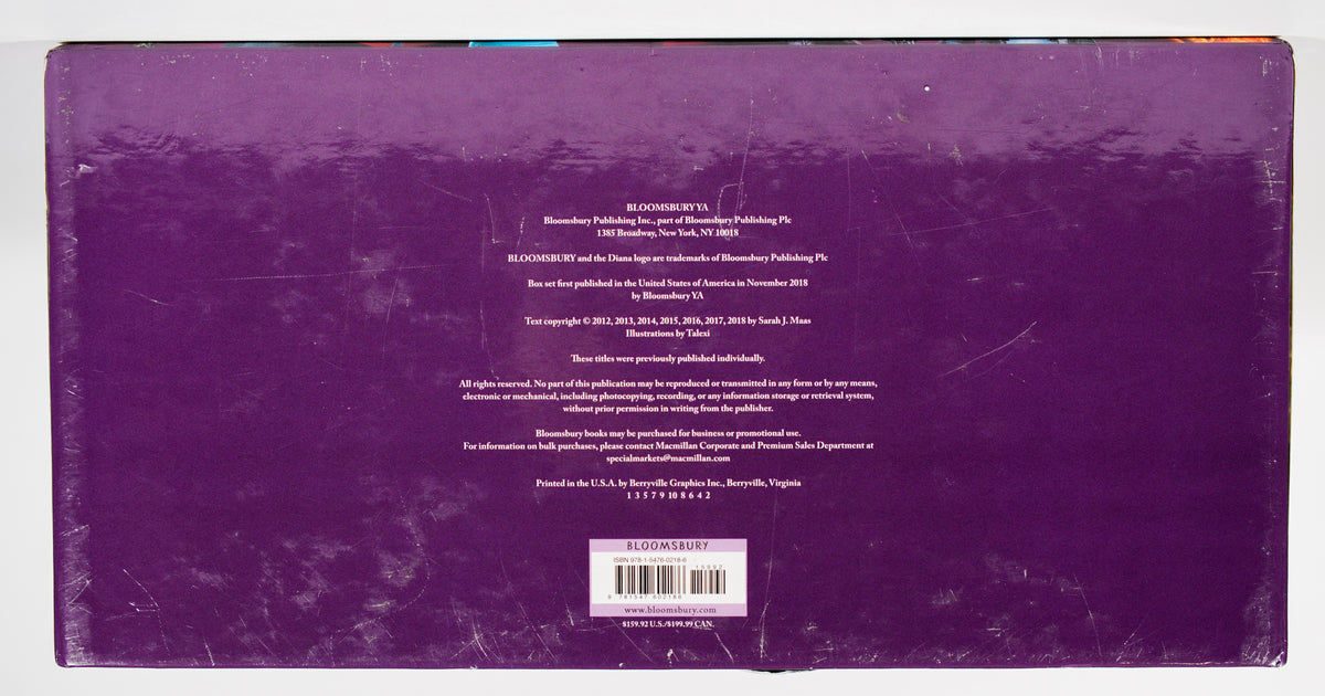 Underside condition of the 2018 Throne of Glass hardcover collector box
