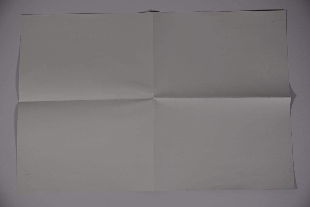 Reverse side and fold condition of the original Throne of Glass series poster