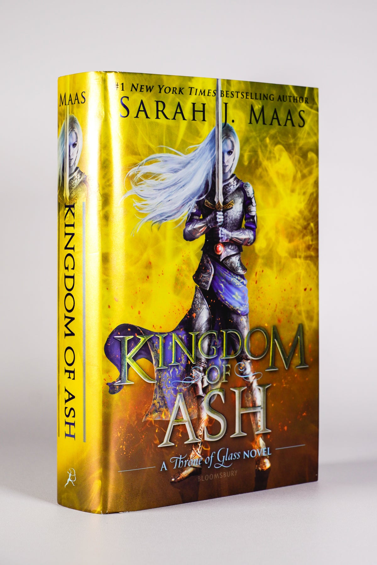 Kingdom of Ash original illustrated dust-jacket front from the 2018 Throne of Glass hardcover box set