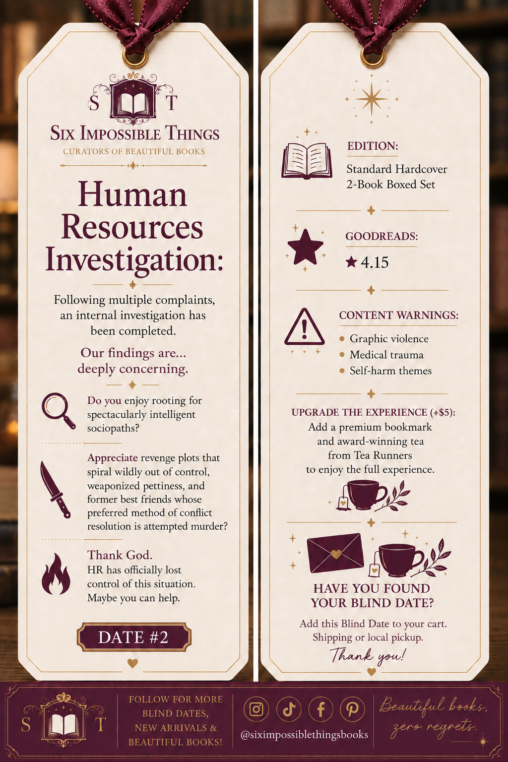Blind Date #2 Human Resources Investigation mystery duology graphic