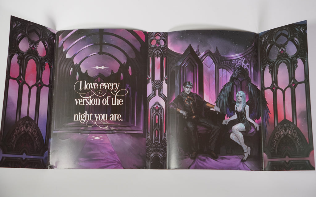 Nytefall OwlCrate exclusive illustrated endpaper artwork