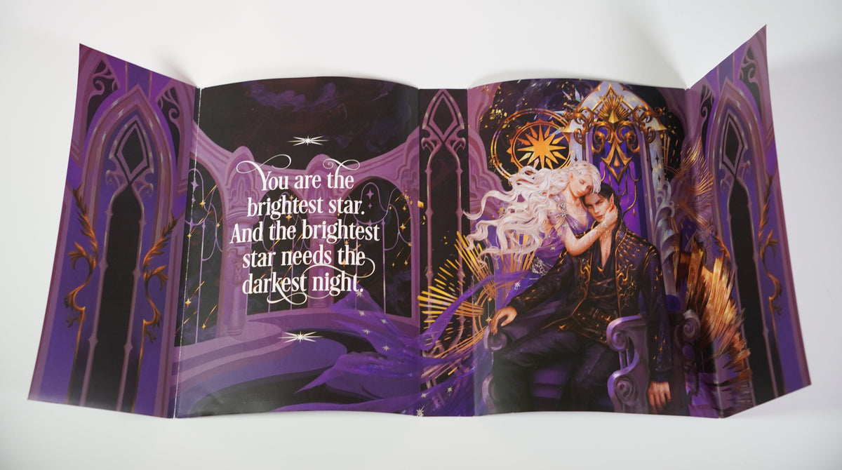 Nytefall OwlCrate exclusive illustrated character endpapers