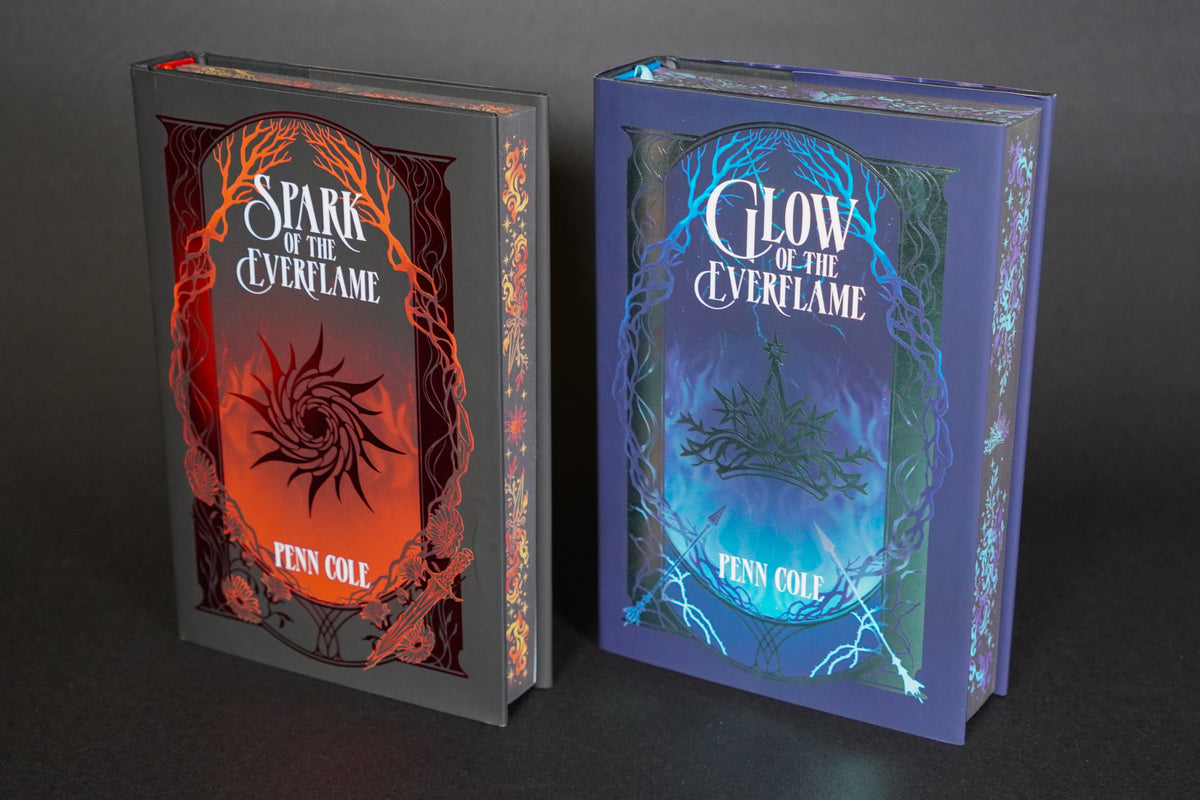 Spark and Glow of the Everflame OwlCrate exclusive set angled front covers