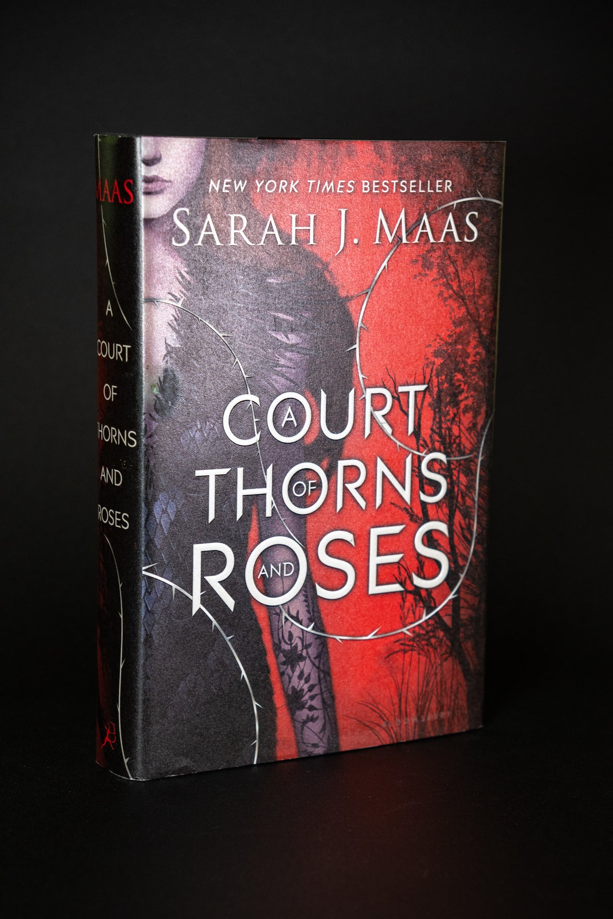 A Court of Thorns and Roses original-cover first-edition third-printing hardcover front cover