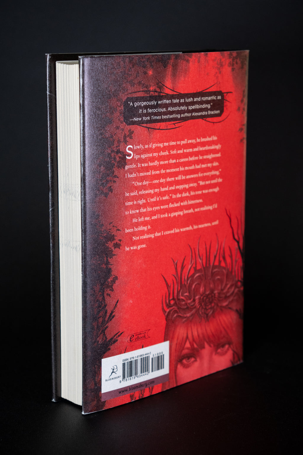 A Court of Thorns and Roses original-cover first-edition third-printing hardcover back cover