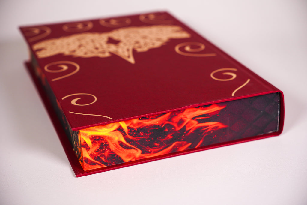A Queen Crowned in Flames sprayed page edges