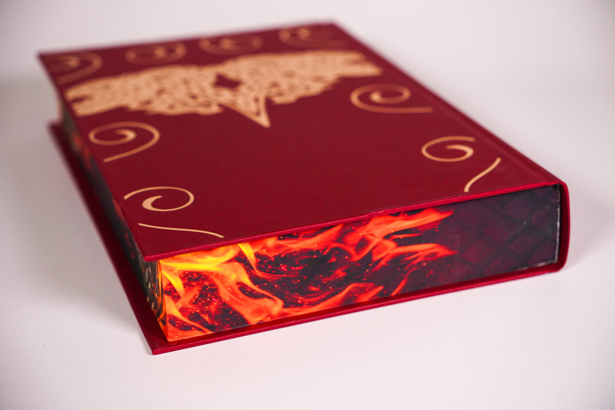 A Queen Crowned in Flames sprayed page edges