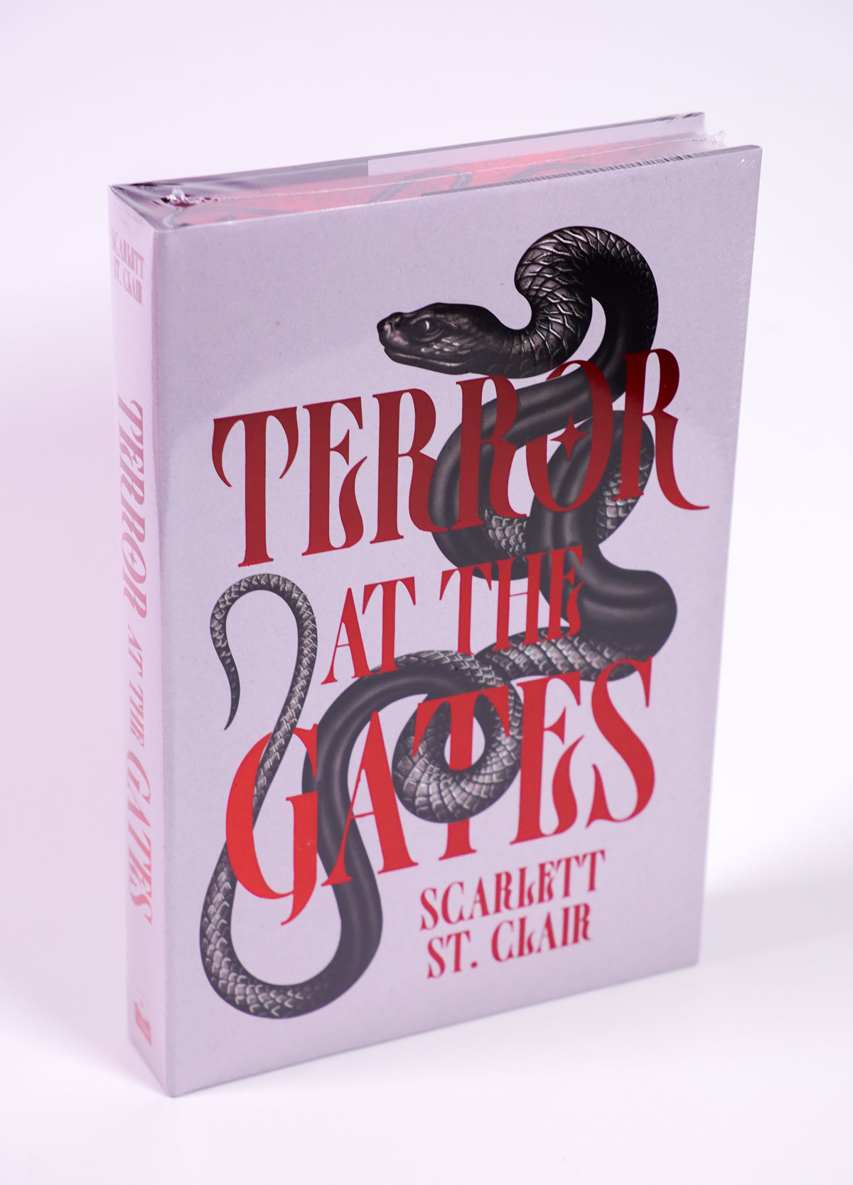 Terror at the Gates by Scarlett St. Clair — front dust jacket and spine, in plastic wrap