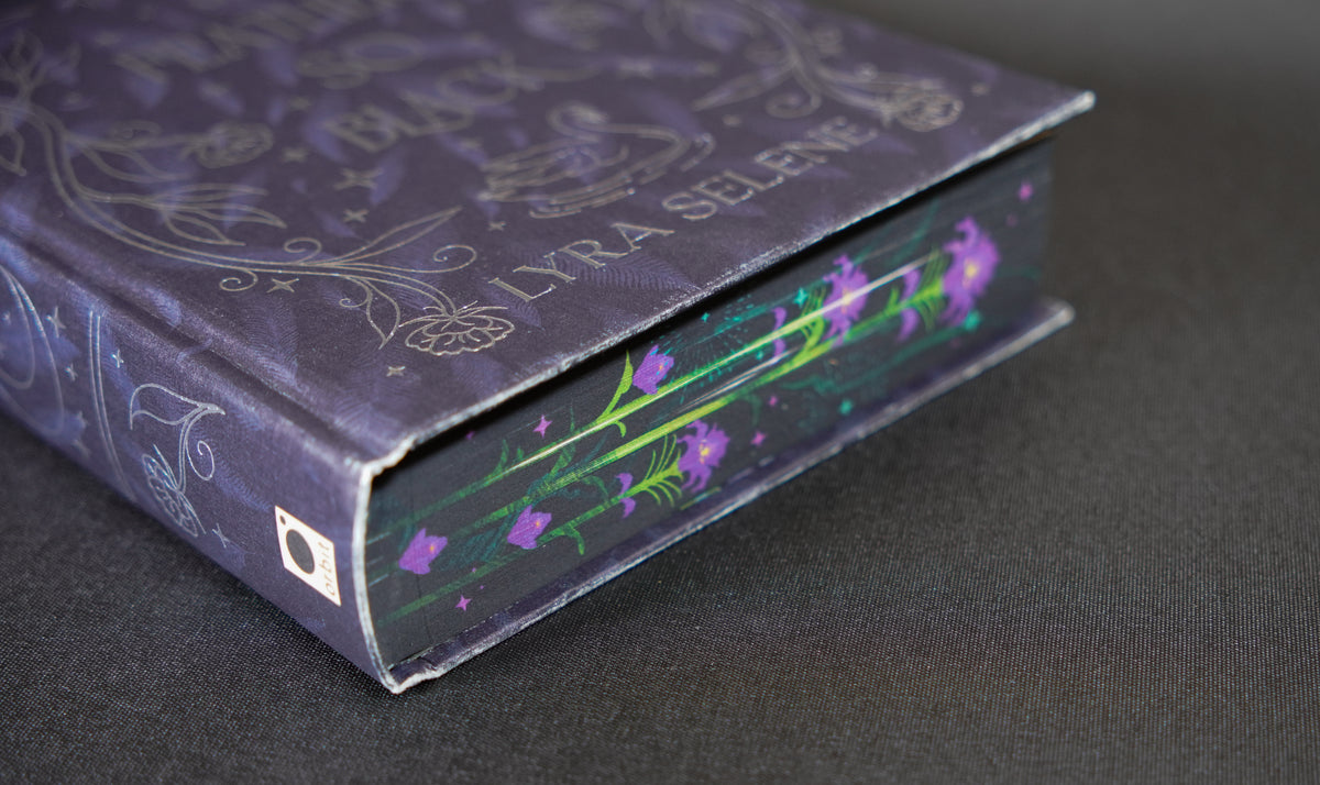 Hardcover and floral page edges