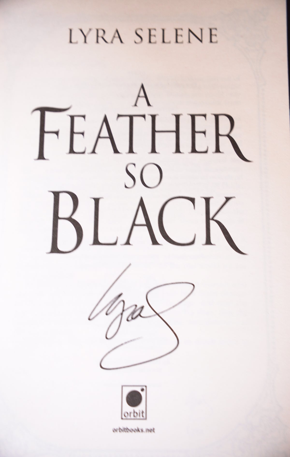 Printed signature on title page
