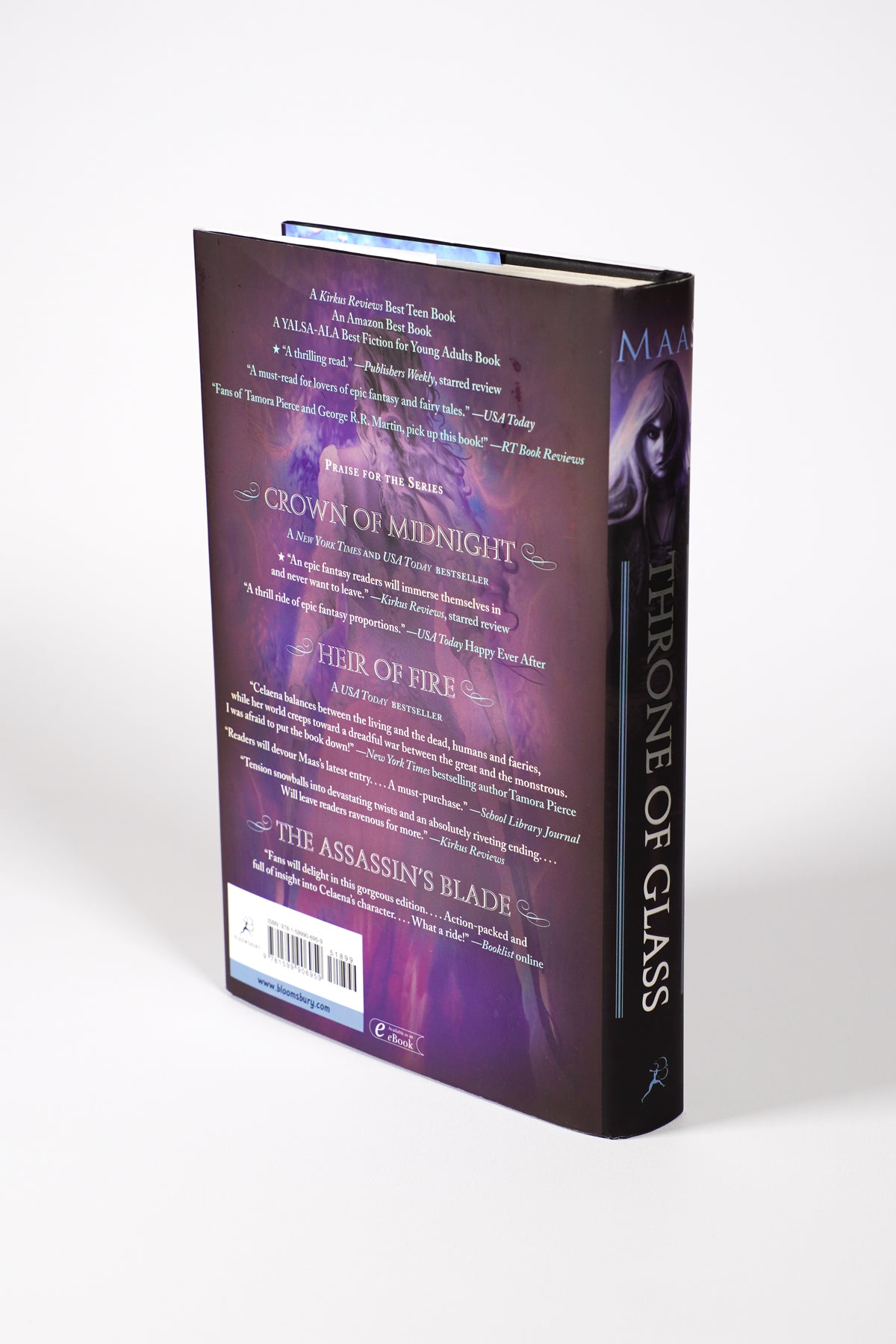 Throne of Glass back dust jacket and spine