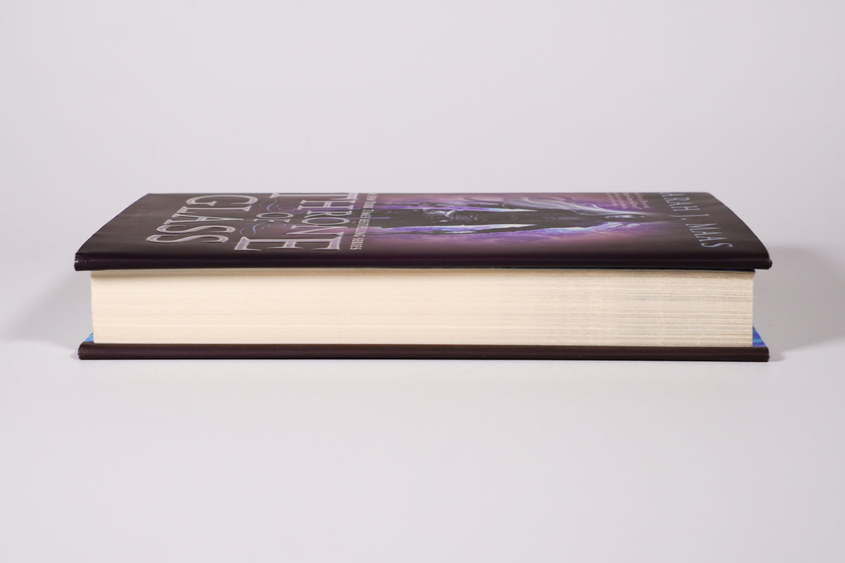 Throne of Glass fore-edge and jacket detail