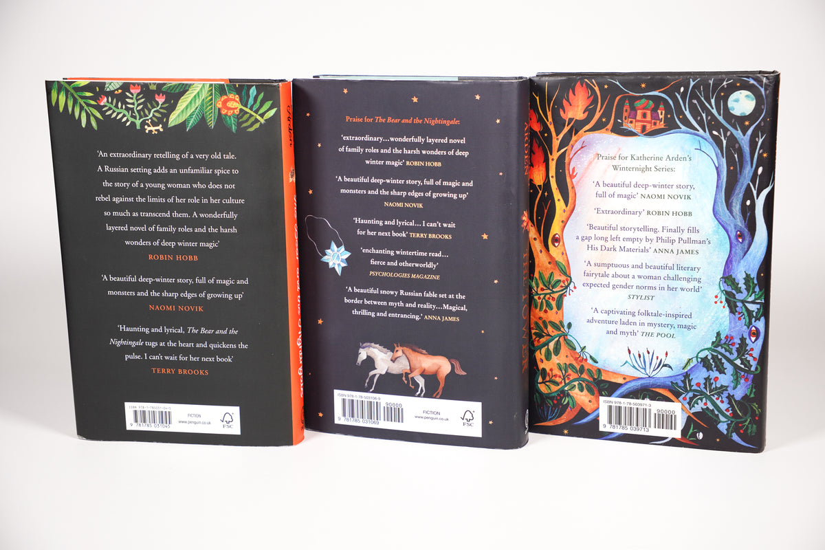 Winternight Trilogy original UK hardcover set, back dust jackets