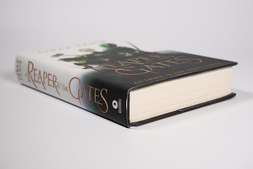 A Reaper at the Gates dust-jacket spine and page-edge condition view