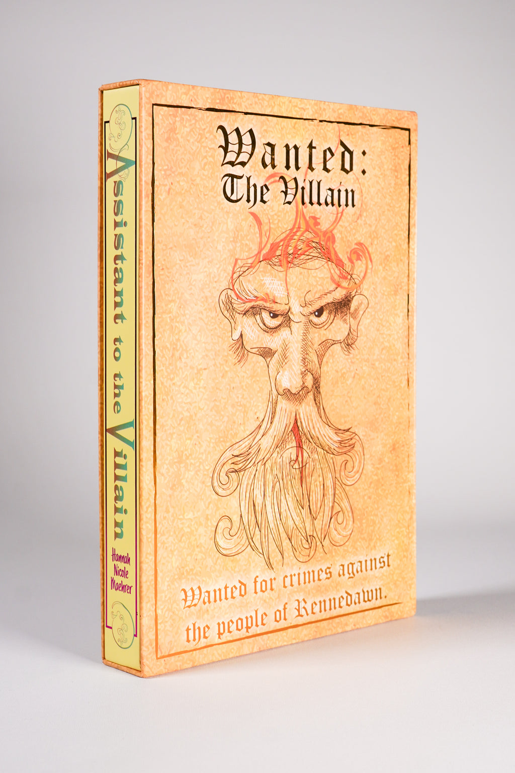 Assistant to the Villain Bookish Box Luxe Wanted: The Villain slipcase front