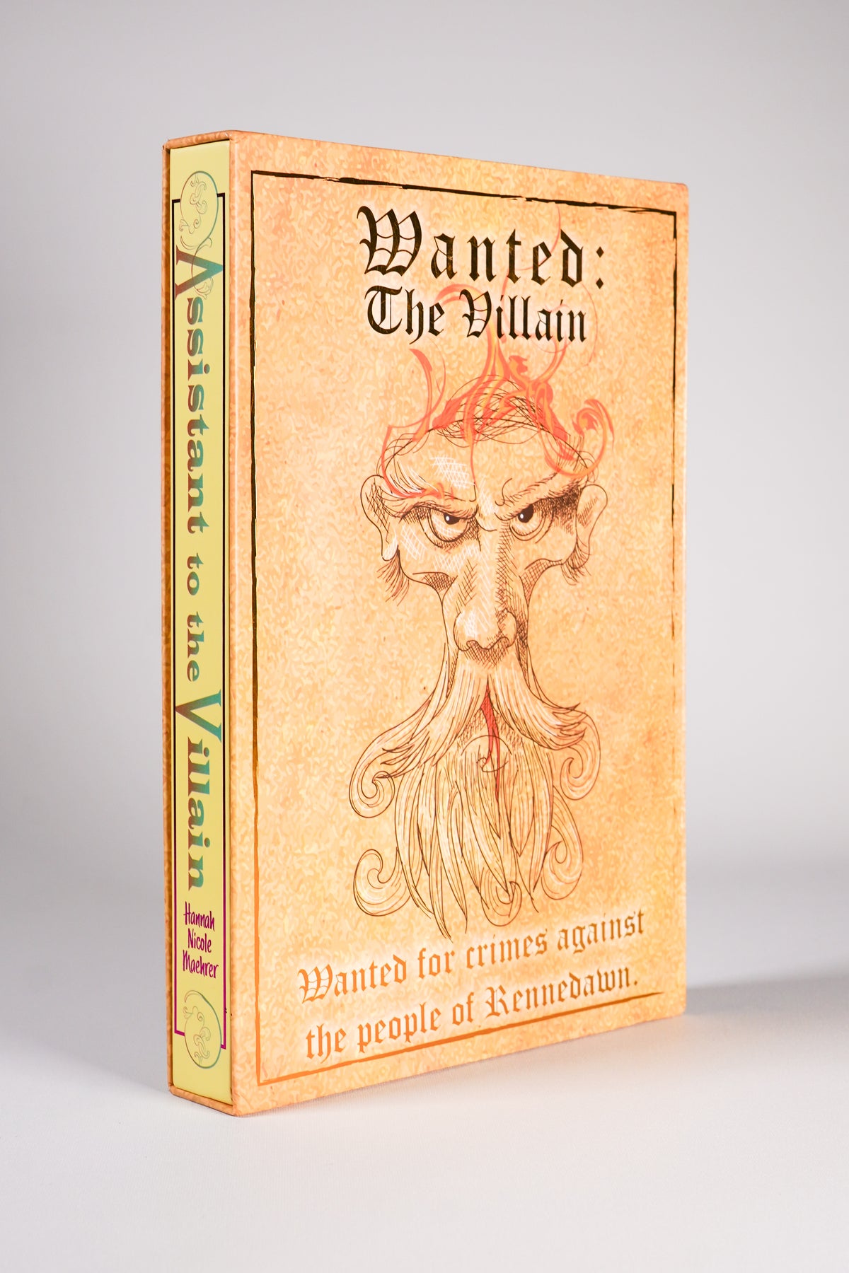 Assistant to the Villain Bookish Box Luxe Wanted: The Villain slipcase front