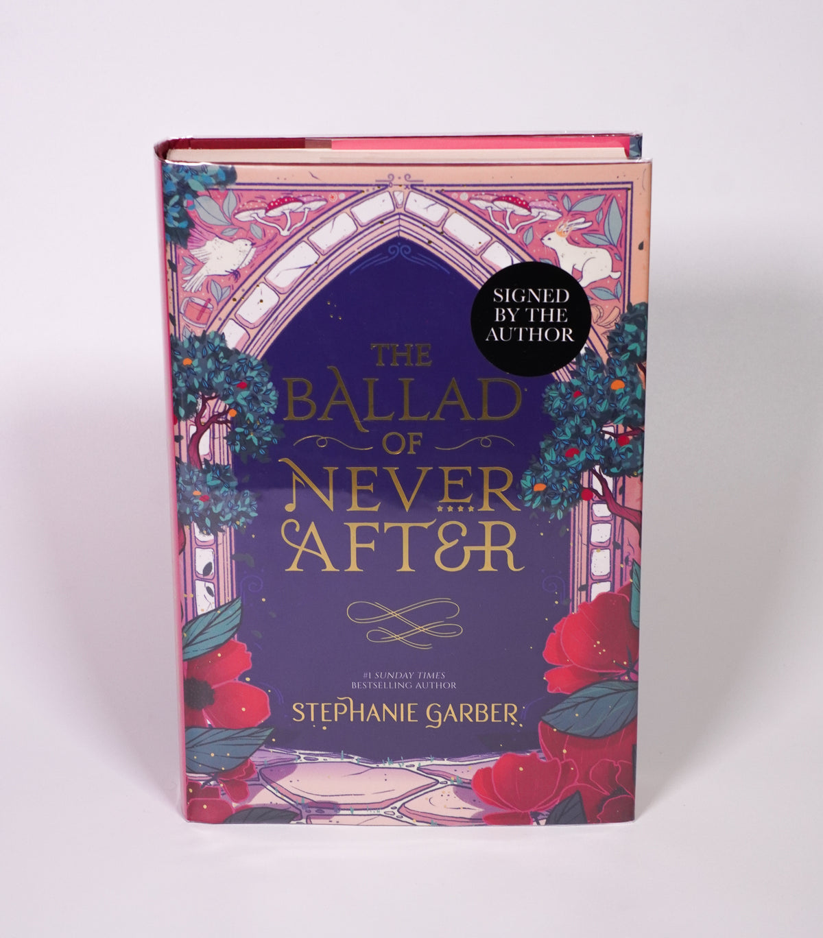 The Ballad of Never After signed Waterstones UK edition, front dust jacket on a white background