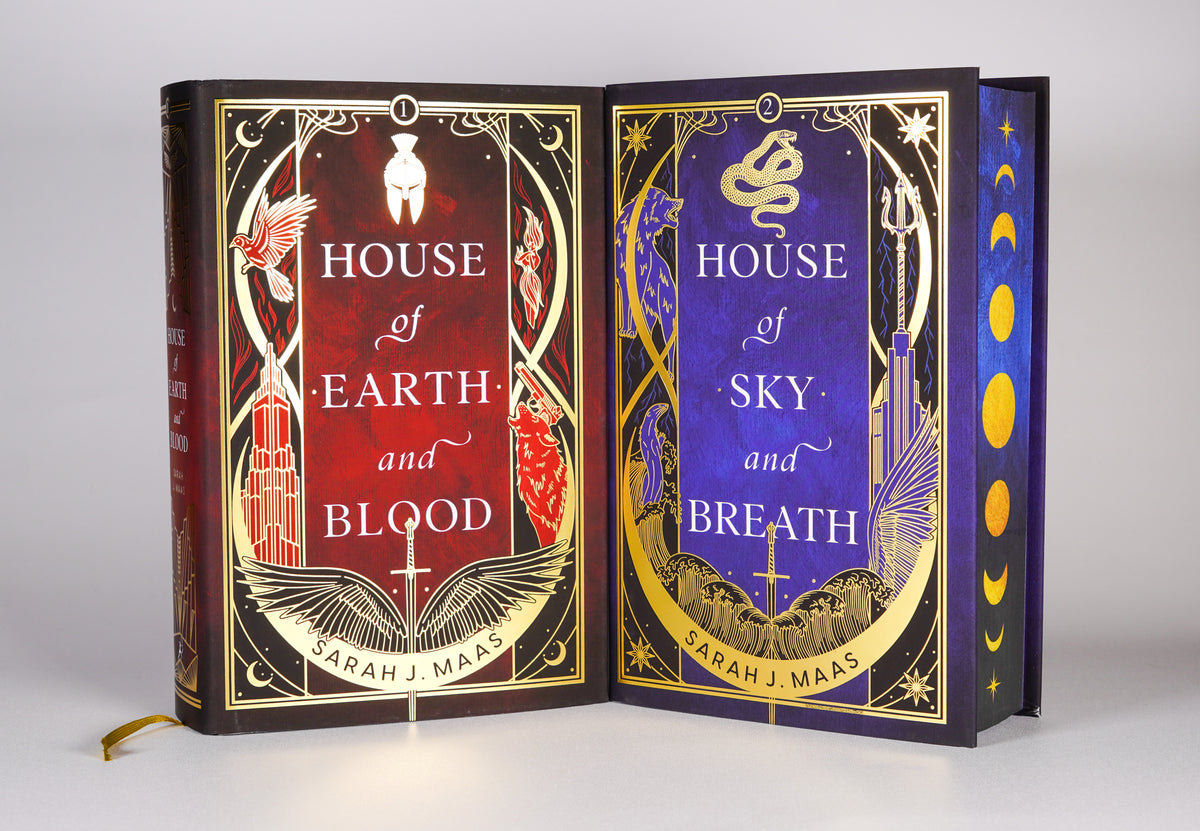 Redesigned front covers of the FairyLoot Crescent City Books One and Two set