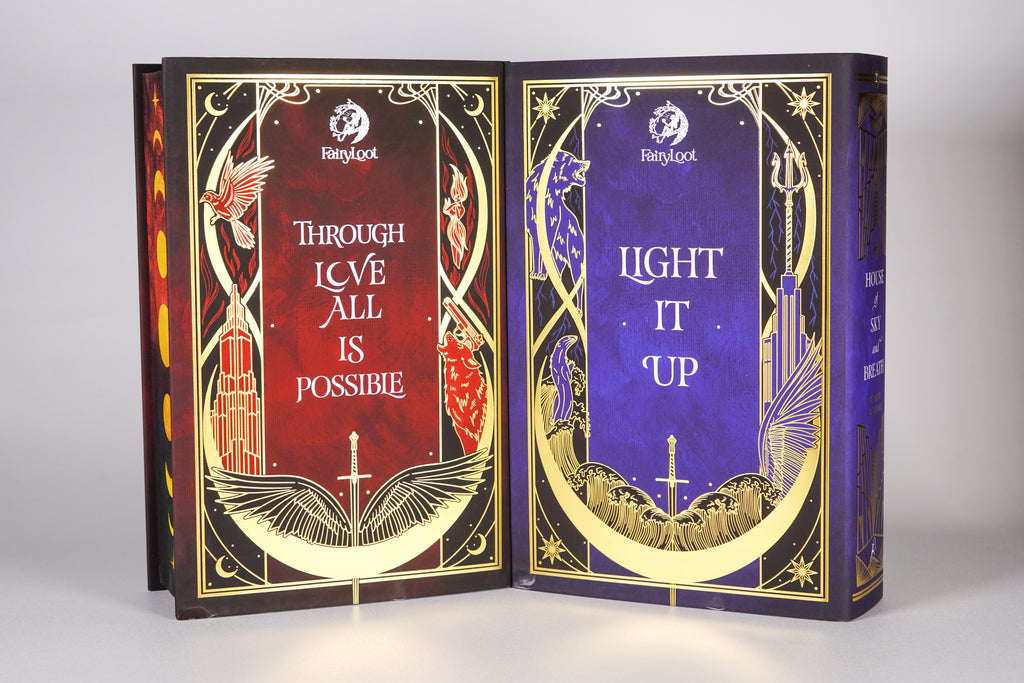 Reverse cover artwork on the FairyLoot Crescent City two-book set