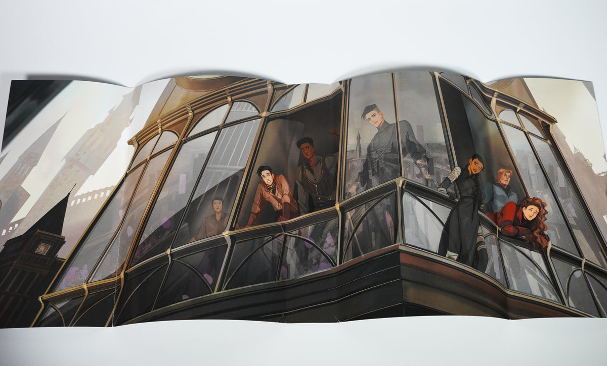 Crooked Kingdom OwlCrate exclusive reversible dust jacket artwork
