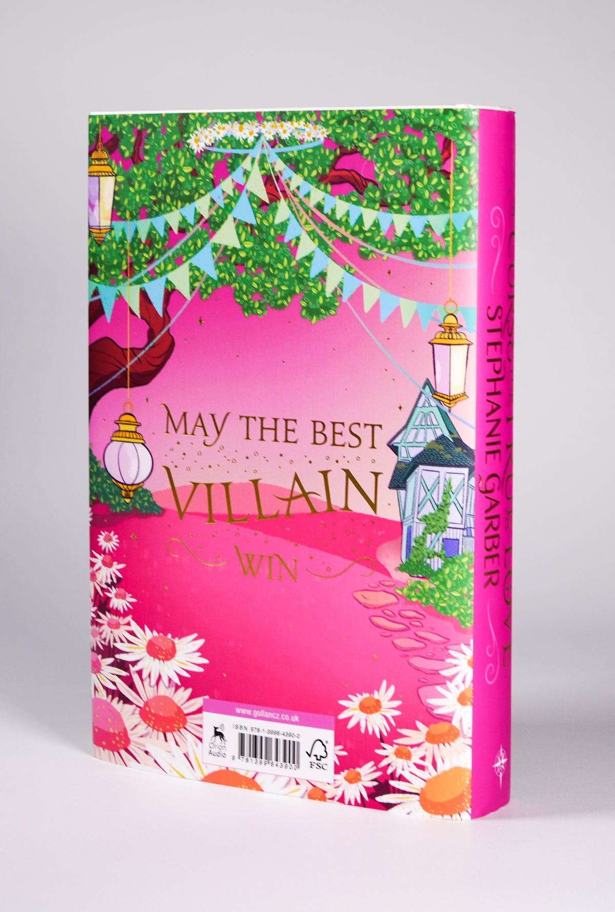 Back of A Curse for True Love UK Gollancz hardcover with ISBN 978-1-3996-4390-0