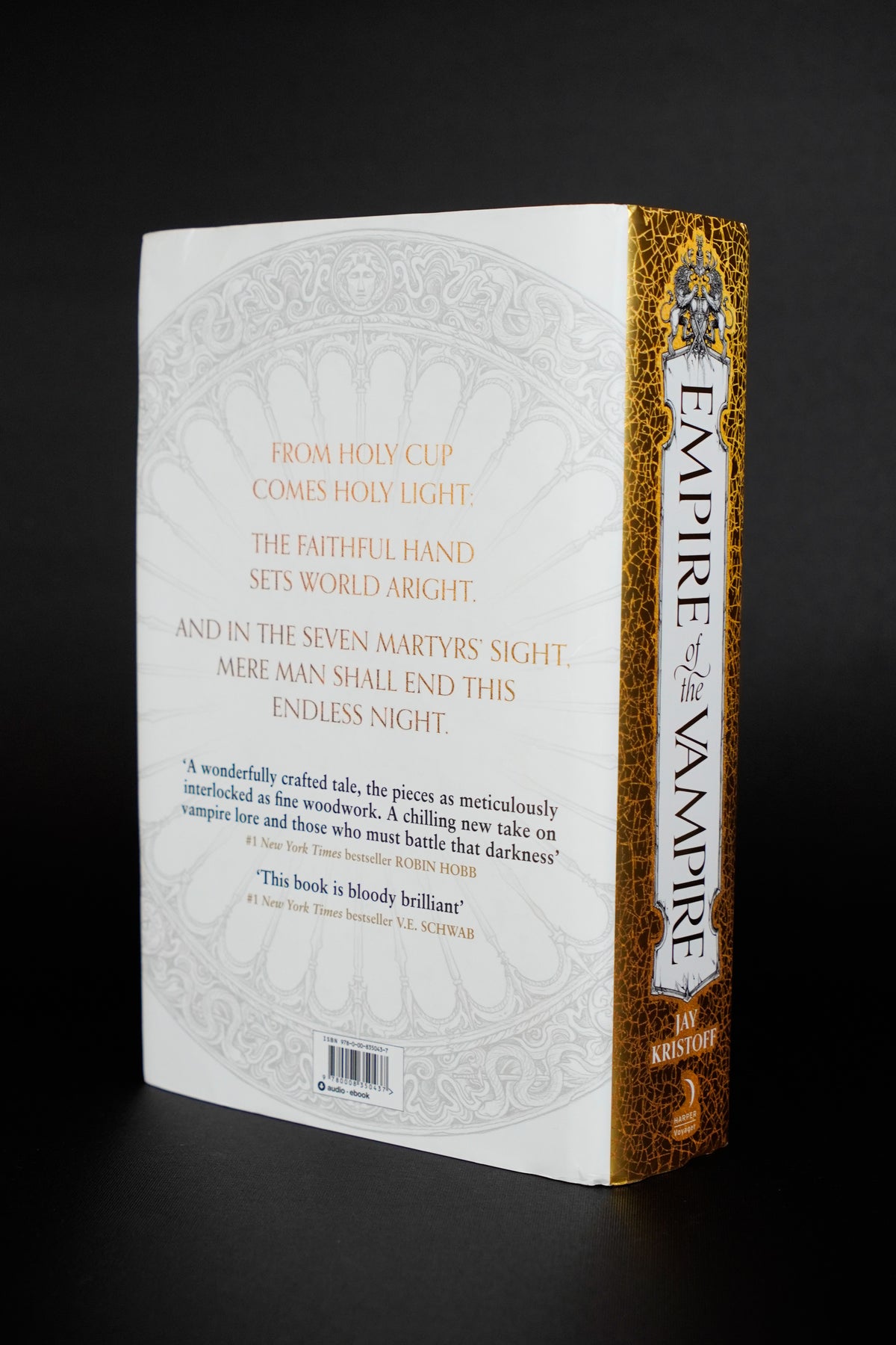 Empire of the Vampire — Illumicrate: back jacket and gold spine; actual copy