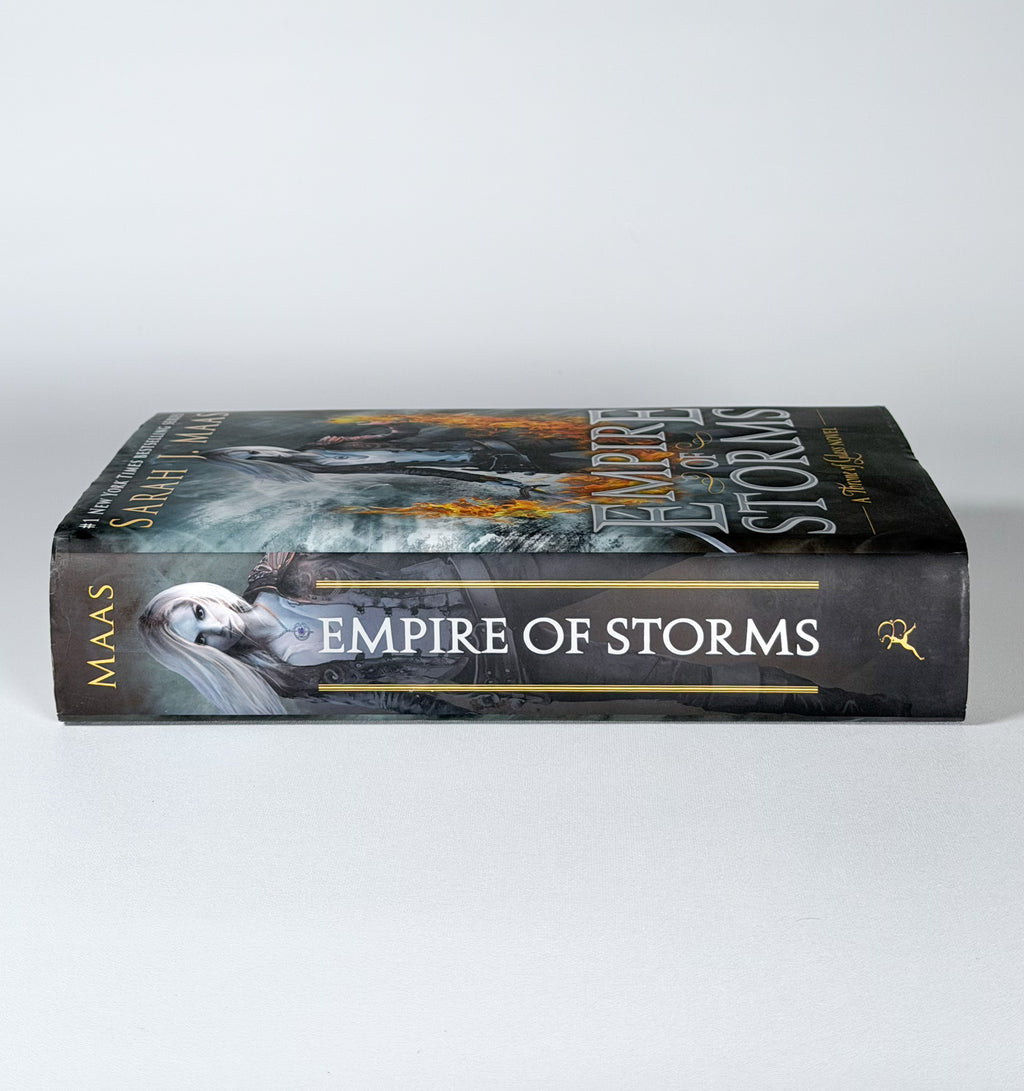 Empire of Storms by Sarah J. Maas original-cover hardcover spine