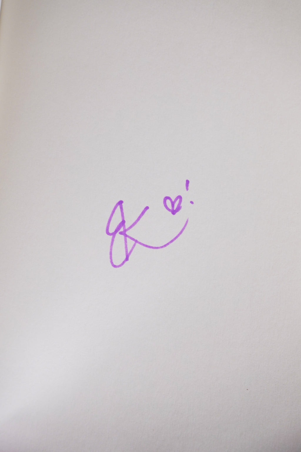 Brigitte Knightley hand-signed page in The Exquisite Torment of Loving Your Enemy