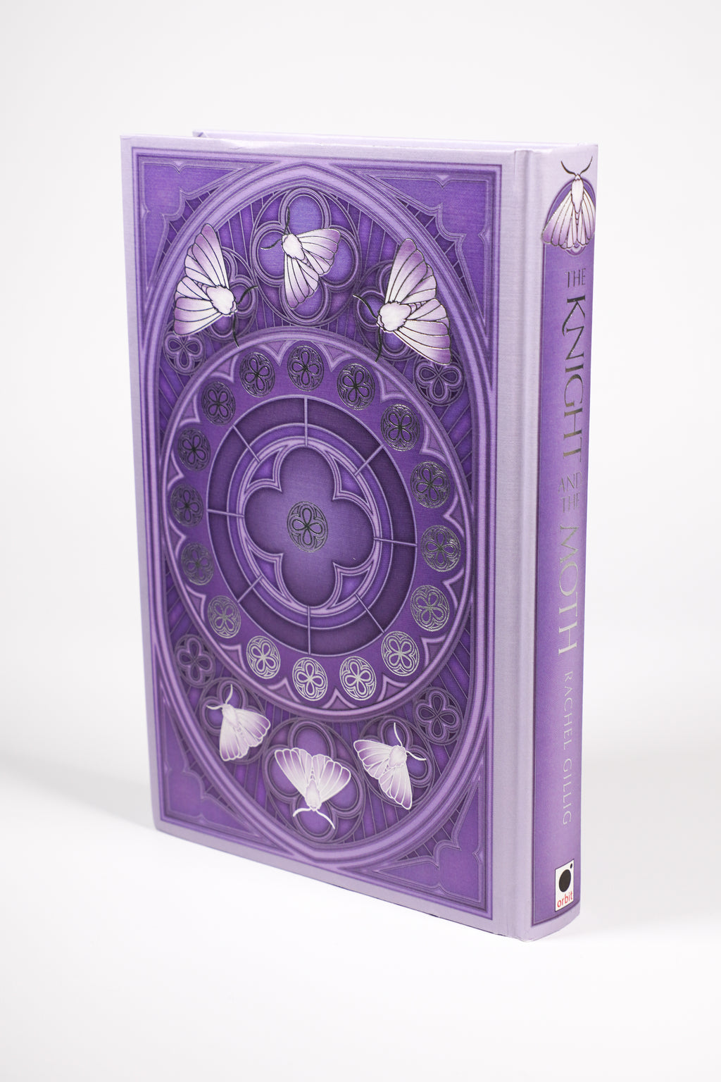 The Knight and the Moth FairyLoot purple foiled back board and spine
