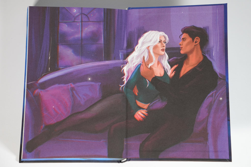 Lady of Darkness Aurora Crate exclusive illustrated endpapers detail
