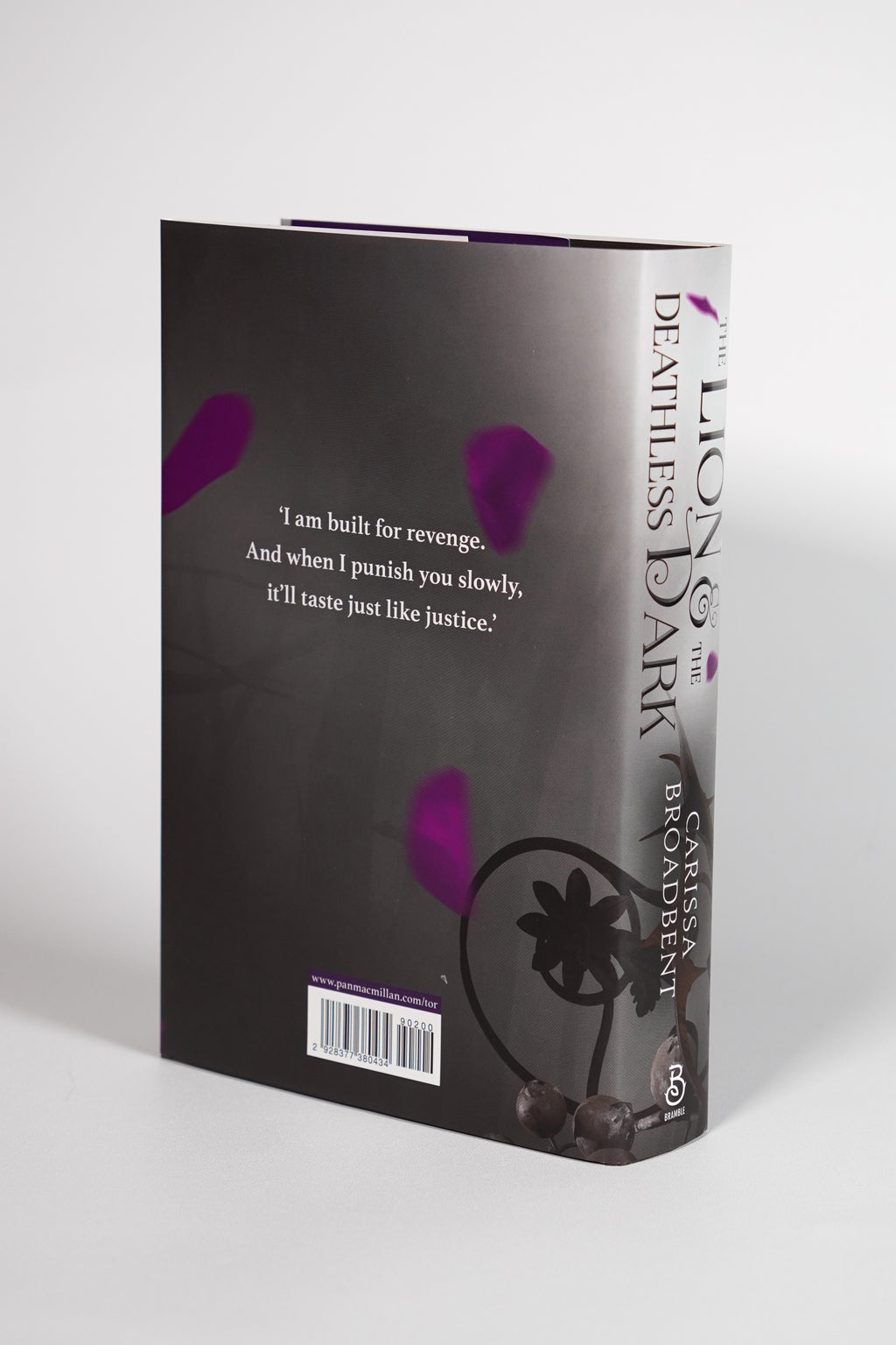 The Lion and the Deathless Dark Waterstones signed exclusive back cover
