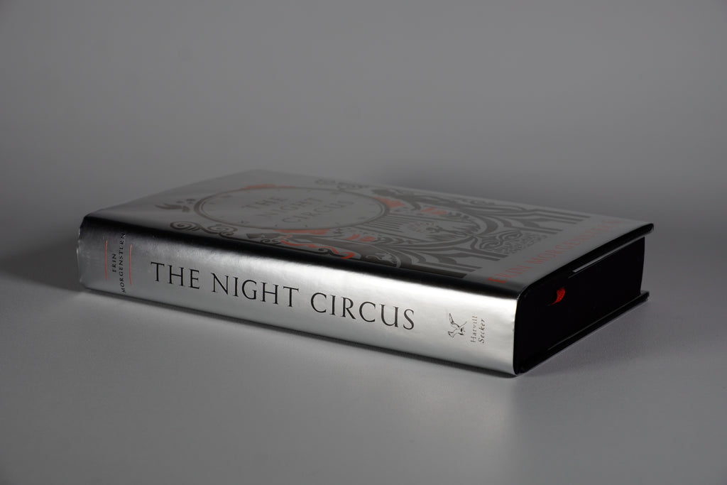 The Night Circus — Illumicrate signed hardcover: silver spine and black top edge; actual copy