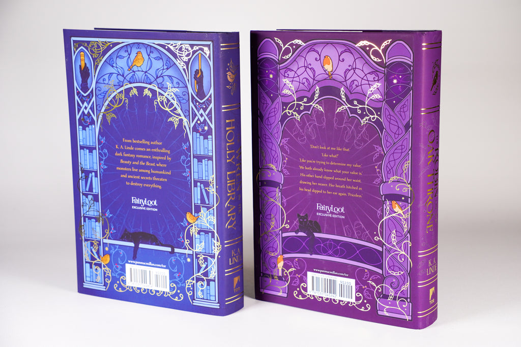 The Wren in the Holly Library and The Robin on the Oak Throne FairyLoot set back view