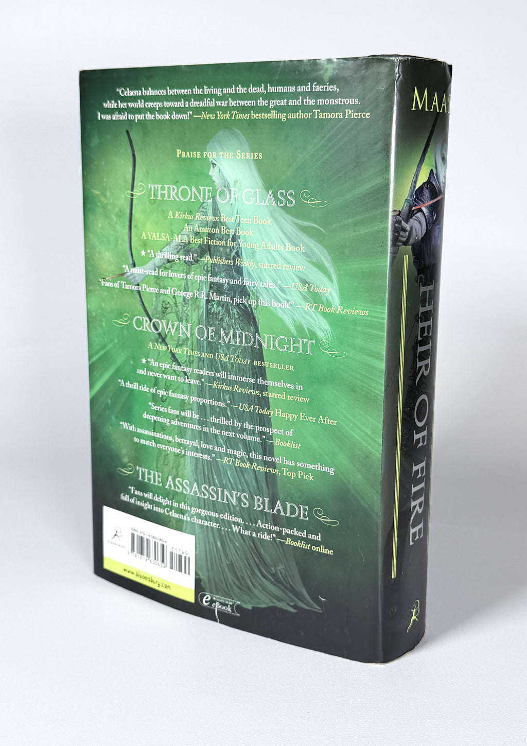 Heir of Fire: dust jacket back and spine