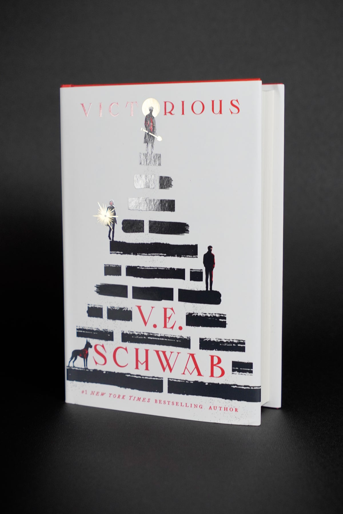 Victorious — signed Tor hardcover: white illustrated dust jacket front; actual copy