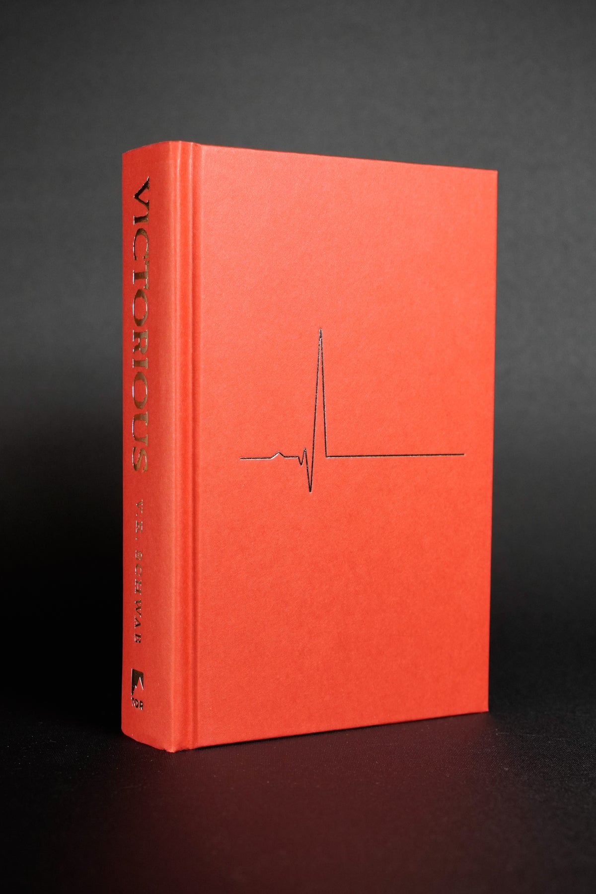 Victorious — signed Tor hardcover: red hardcover front with foil design; actual copy